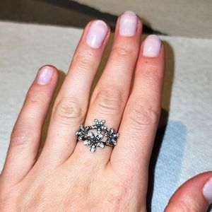 Pandora floral stackable rings